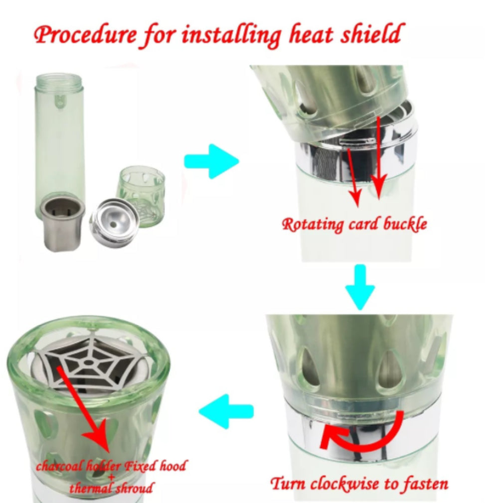 Portable LED Hookah Set With Traveling Case