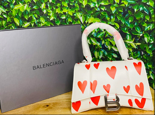 Balenciaga Women's Hourglass Mini Bag With Separate Strap (White)