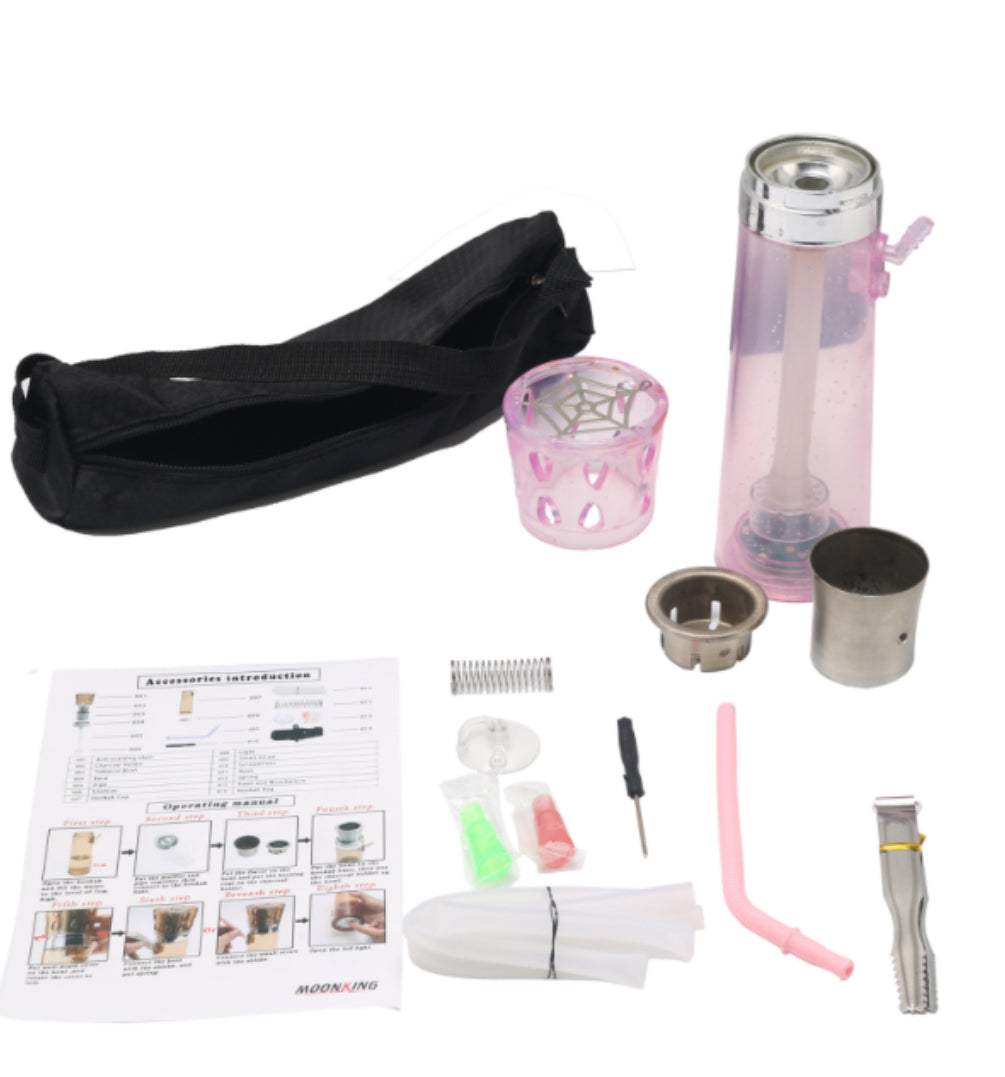 Portable LED Hookah Set With Traveling Case
